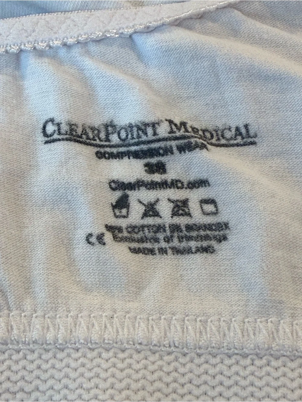 ClearPoint Medical Front Closure Post Surgical Support Bra White Size 38